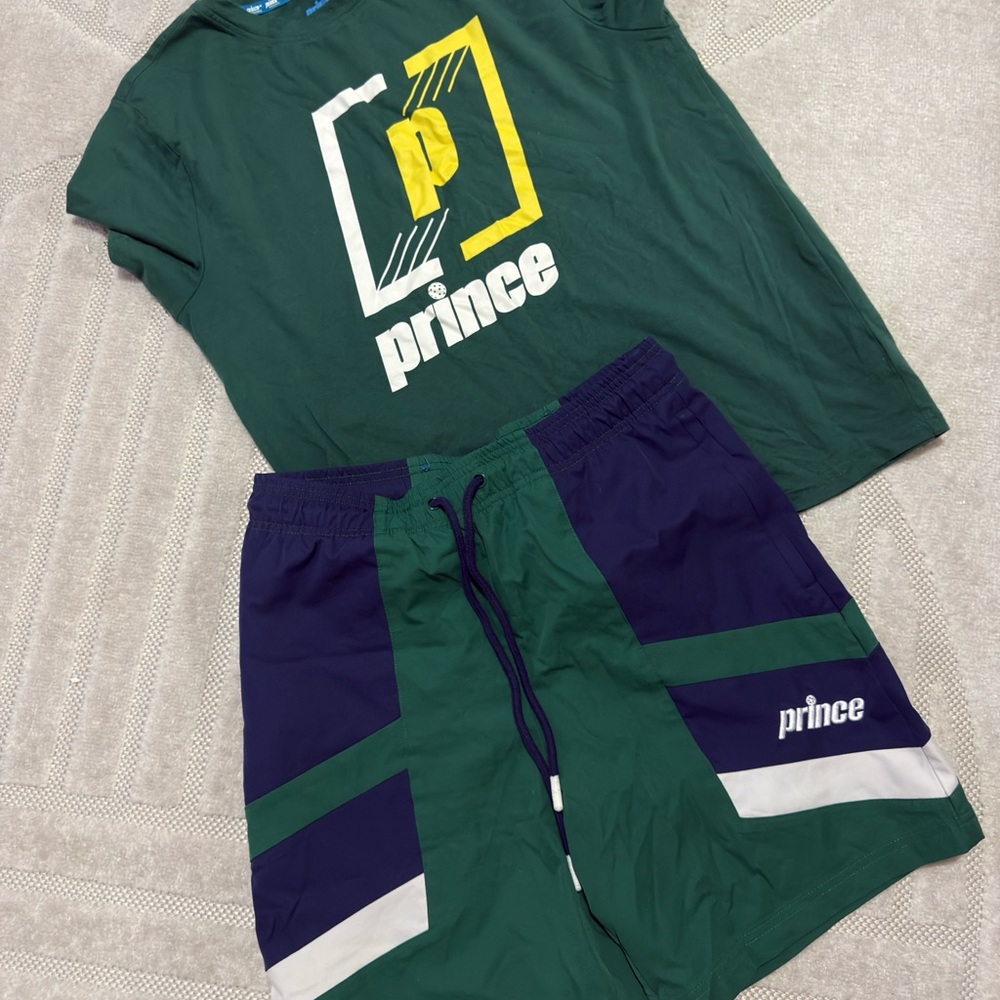 Prince Green and Navy Sports Outfit